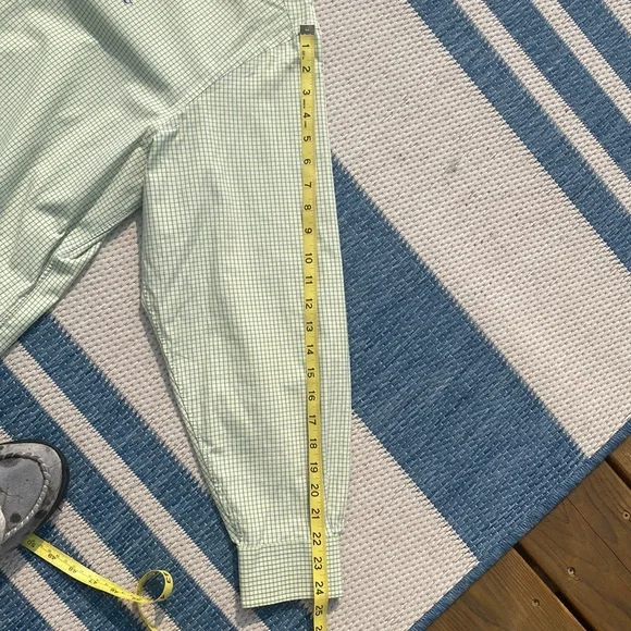 vineyard vines blue/green over pale yellow check logo Button-down Tall! - Picture 10 of 12